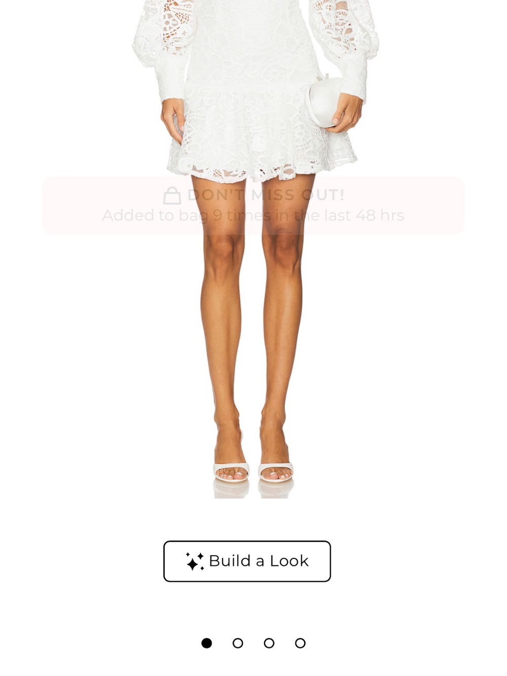 Bardot White Lace Mini Dress
